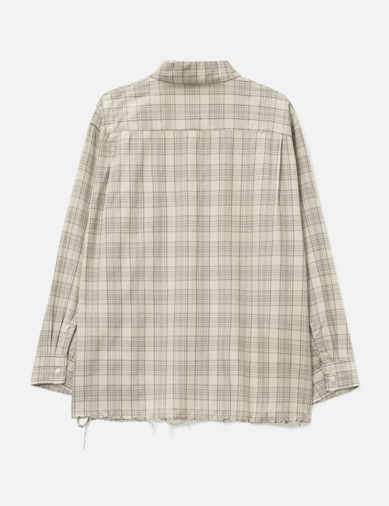 ANCELLM - Aging Rayon Check Shirt | HBX