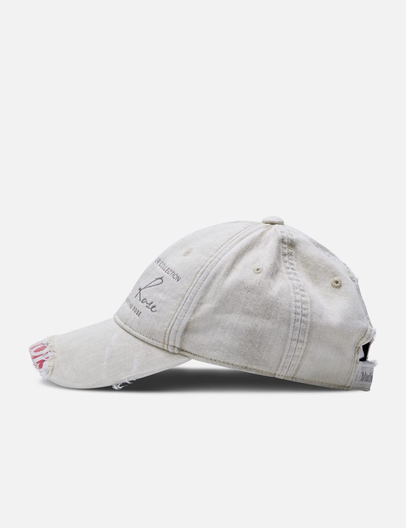 Martine Rose ホワイト キャップ メンズ 美品OSサイズ ストリート Martine Rose: ホワイト Rolled Back キャップ | SSENSE 日本