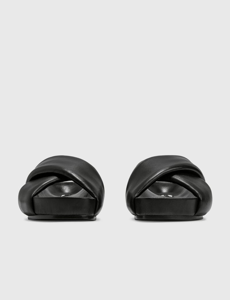 JIL SANDER ブラック クロスストラップサンダル Jil Sander - クロス ストラップ サンダル | HBX - ハイプ