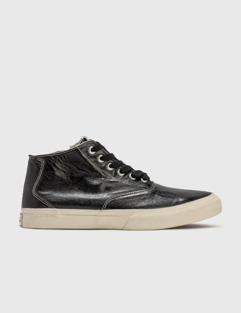 Visvim - MASTERMIND JAPAN X VISVIM LEATHER HI SNEAKERS (DISPLAY NO