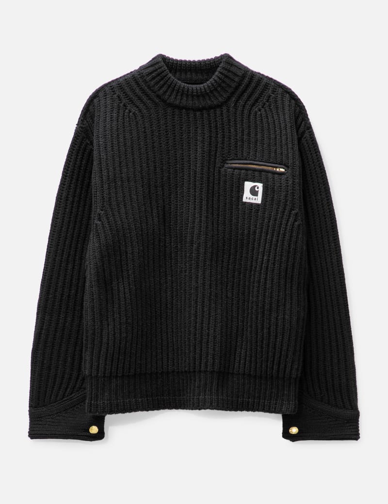 新品未使用品sacai carhartt WIP ニット プルオーバー デトロイト