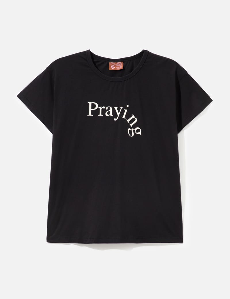 Praying Women Are An Illusion Tee - Ironic graphic print tee with