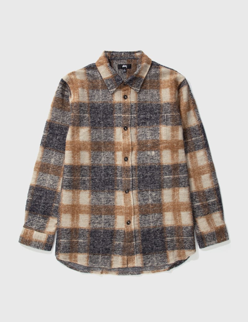 Stüssy - Plaid Knit Shirt | HBX - Globally Curated Fashion and