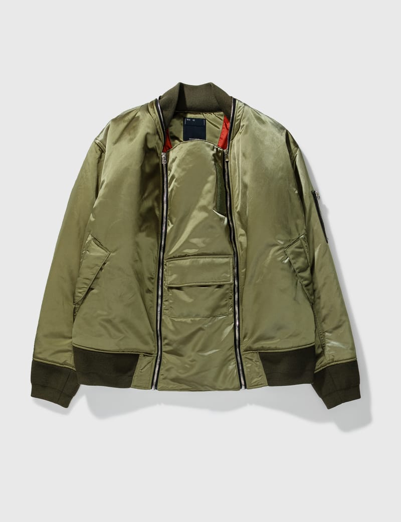 Meanswhile - MEANSWHILE NYLON BOMBER JACKET | HBX - Globally