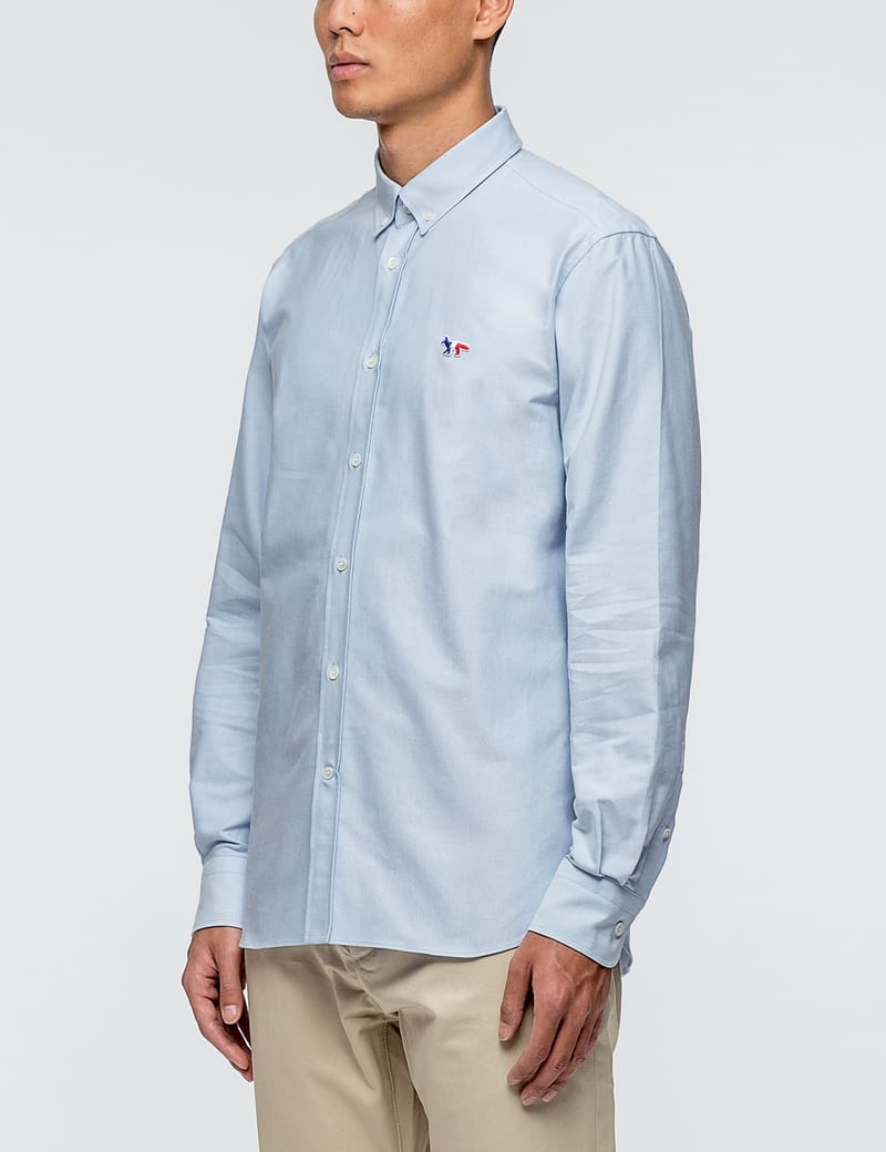 Maison Kitsuné - Tricolor Fox Patch Classic Button Down L/S Oxford