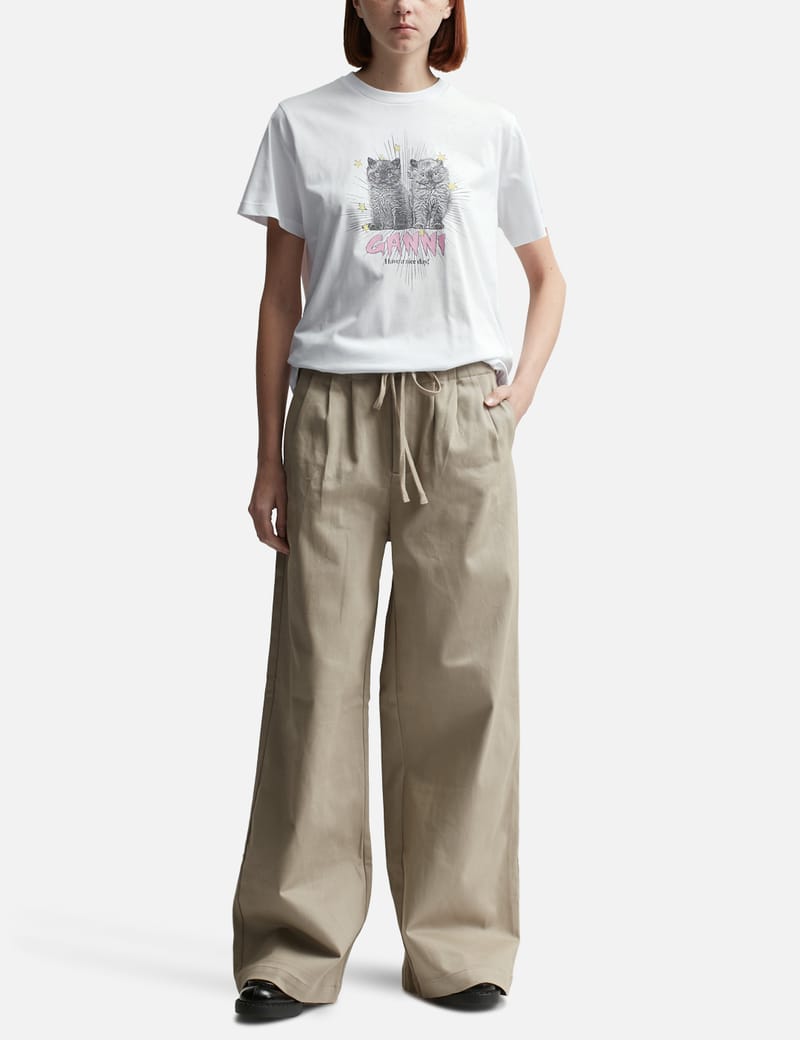 Ganni - Basic Jersey Kittens Relaxed T-shirt | HBX
