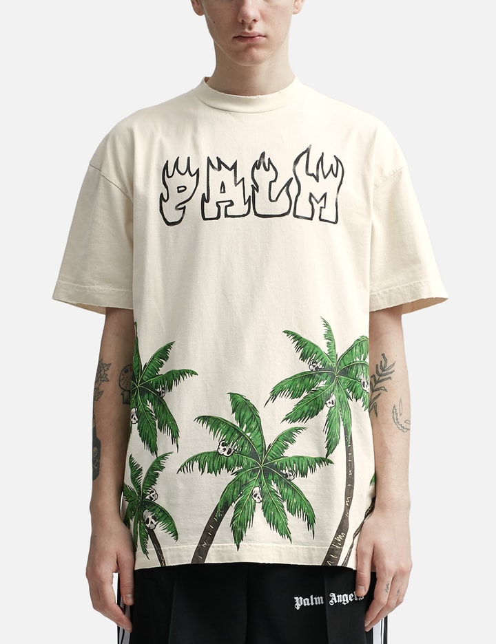 Palm Angels - Palms & Skull Vintage T-shirt | HBX - Globally Curated ...