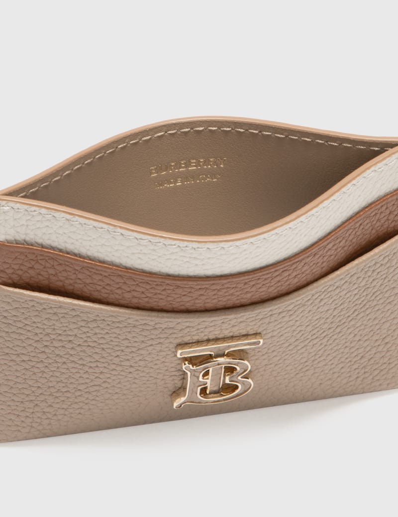 Burberry - トライカラー グレイニーレザー TBカードケース Burberry - トライカラー グレイニーレザー TBカードケース