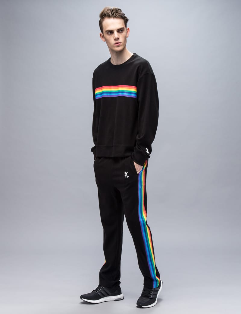XANDER ZHOU - Rainbow Stripe Sweatshirt | HBX - ハイプビースト ...