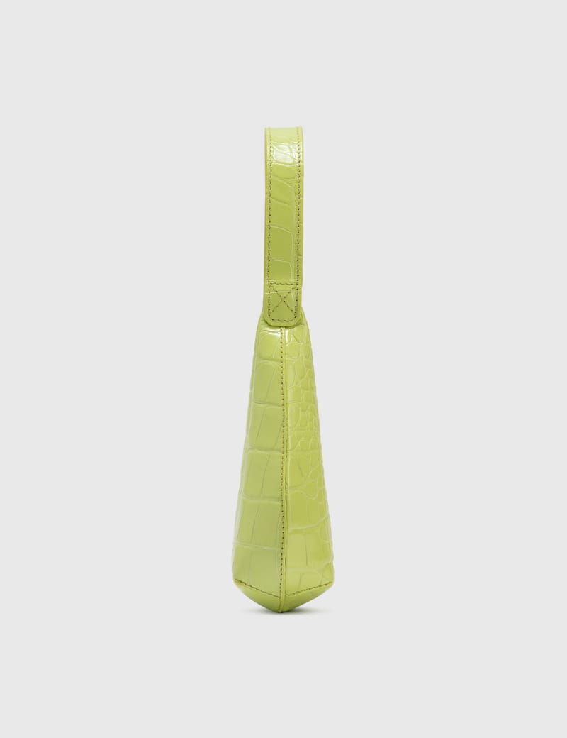 BY FAR - Baby Amber Matcha Croco Embossed Leather | HBX