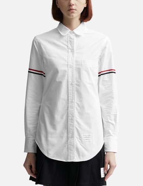 Oxford Armband Round Collar Cropped Shirt main image 1