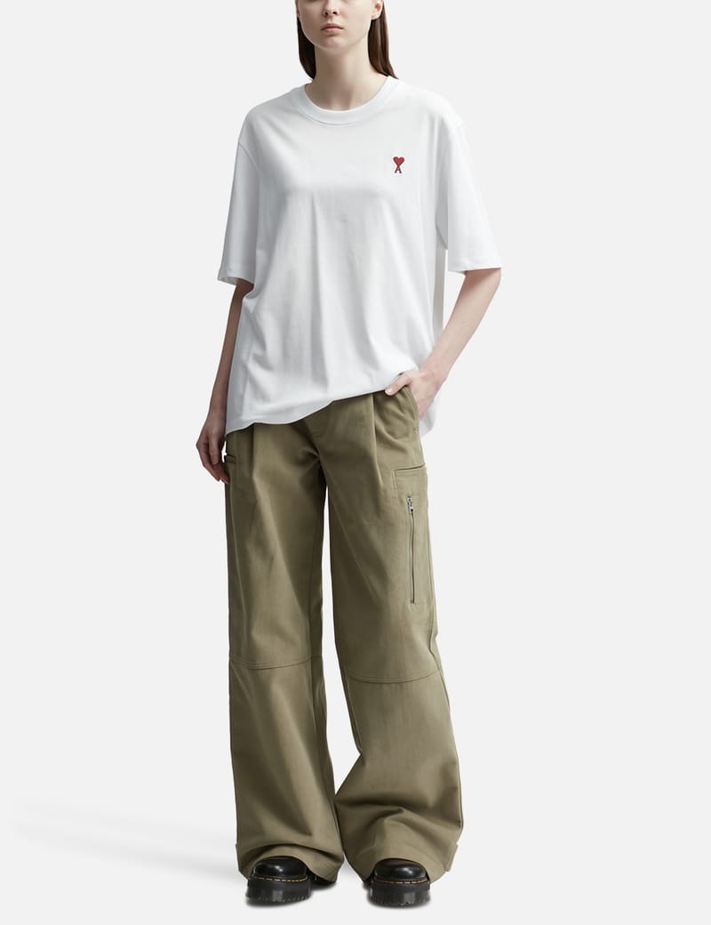 【関税込み】AMI Paris ベージュ タック カーゴパンツ 関税込み】AMI Paris トープ タック カーゴパンツ (AMI PARIS