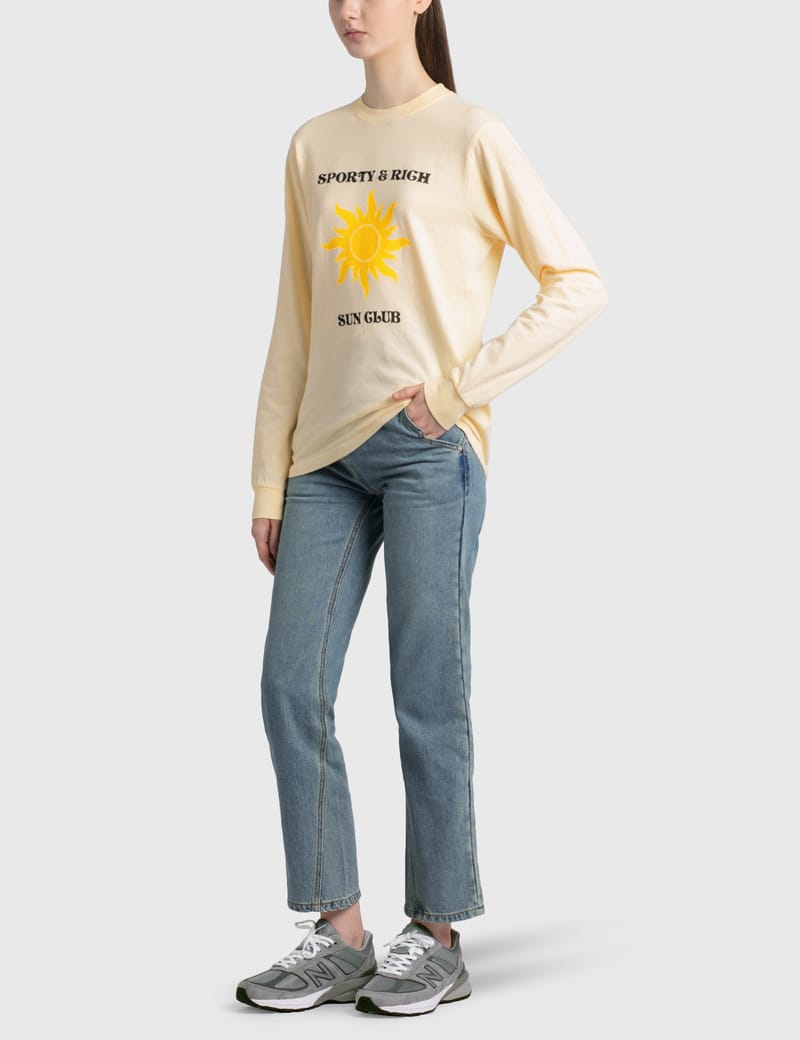 Sporty & Rich - S&R Sun Club Long Sleeve T-Shirt | HBX - Globally