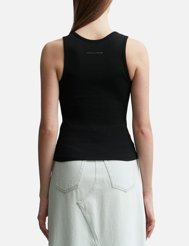 MM6 Maison Margiela - Cotton Rib Jersey Vest Top | HBX
