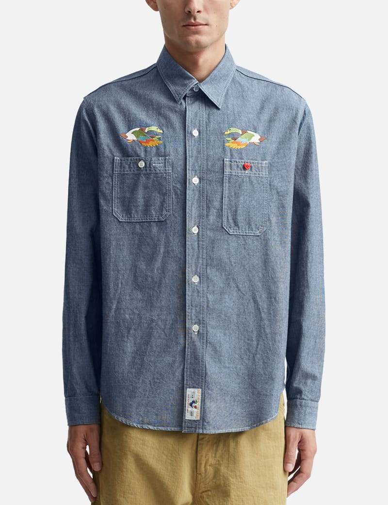 Human Made - Chambray Long Sleeve Shirt | HBX - Globally Curated