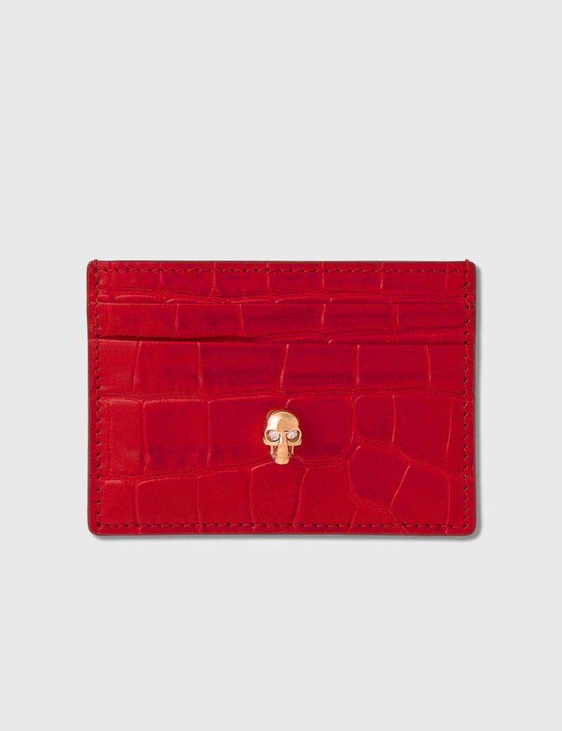 【ALEXANDER McQUEEN】 Skull Card Holder - Red Alexander McQueen - Skull Card Holder | HBX - Globally
