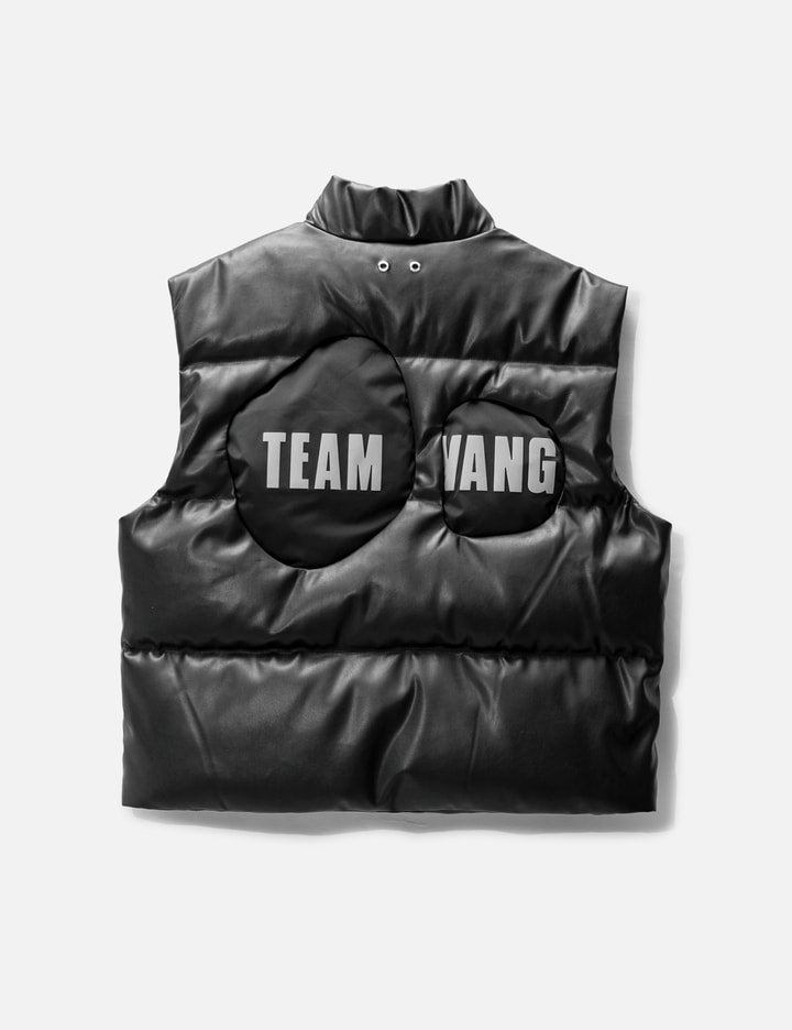 Team Wang TEAM WANG DESIGN BALLOON FAUX LEATHER DOWN VEST HBX