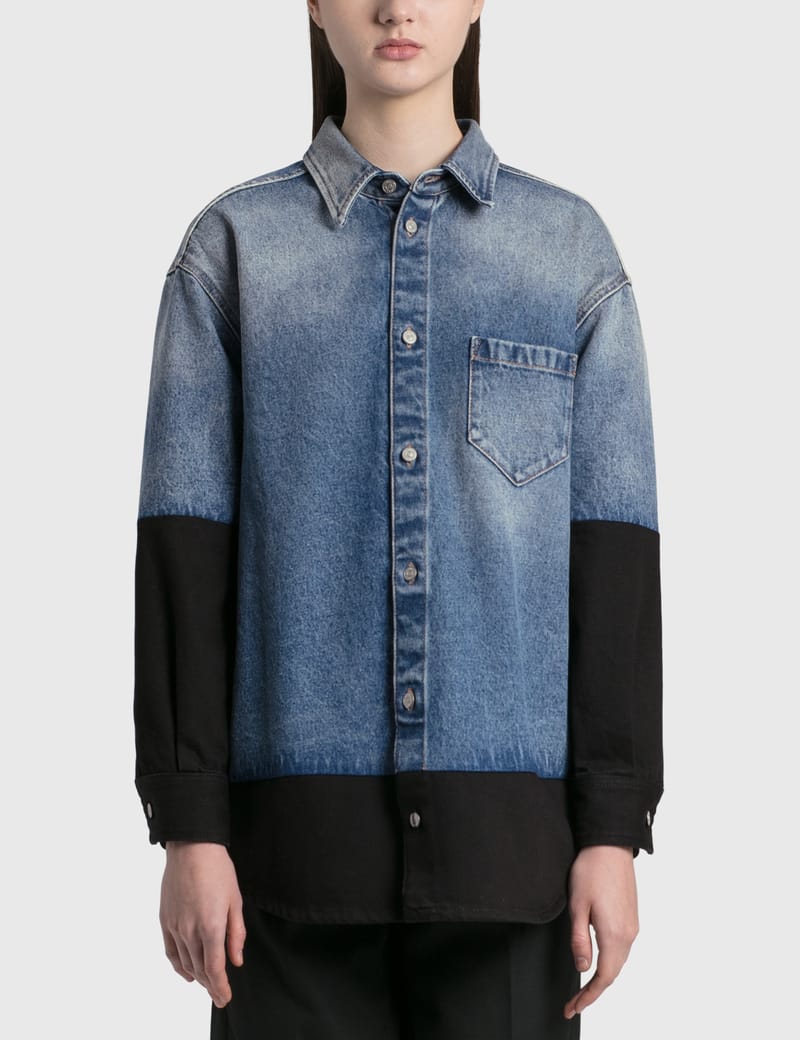 MM6 Maison Margiela - Patched Denim Shirt | HBX - ハイプビースト