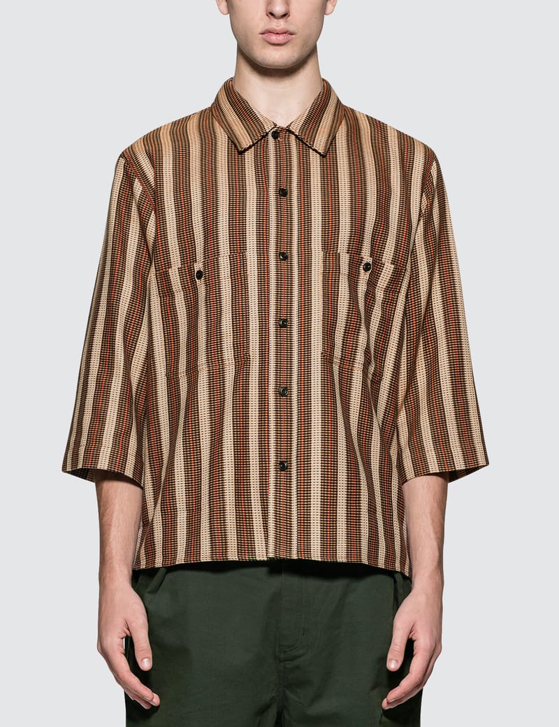 Lemaire - Military 3/4 Sleeve Shirt | HBX - Globally Curated