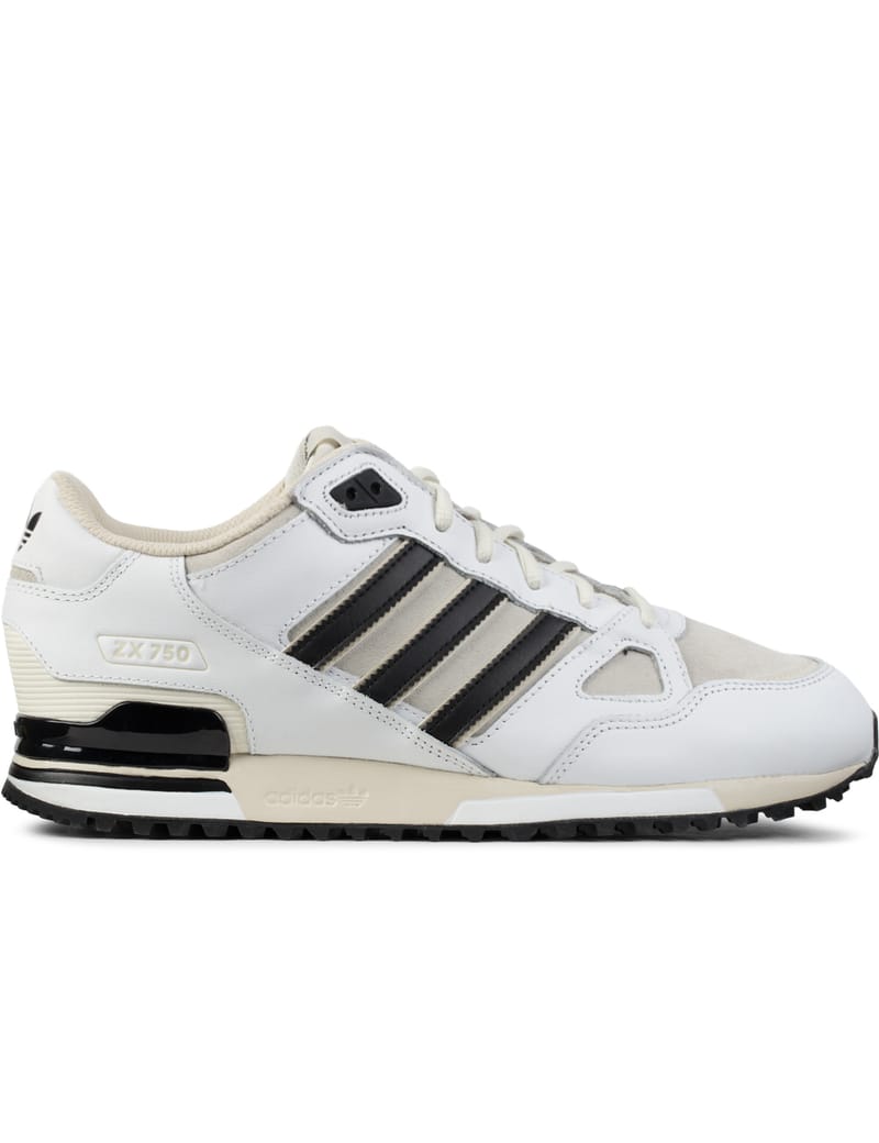 Adidas Originals White Black Bone ZX 750 Sneakers HBX