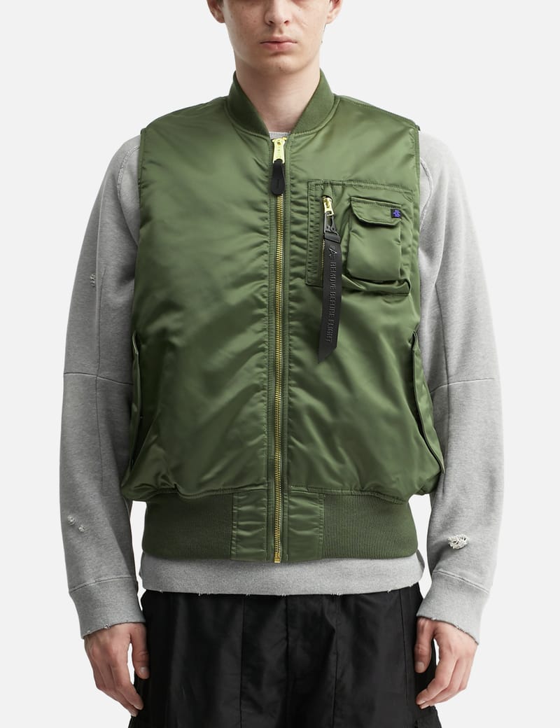 Alpha Industries MA-1 Base Vest - Reversible Thinsulate puffer in