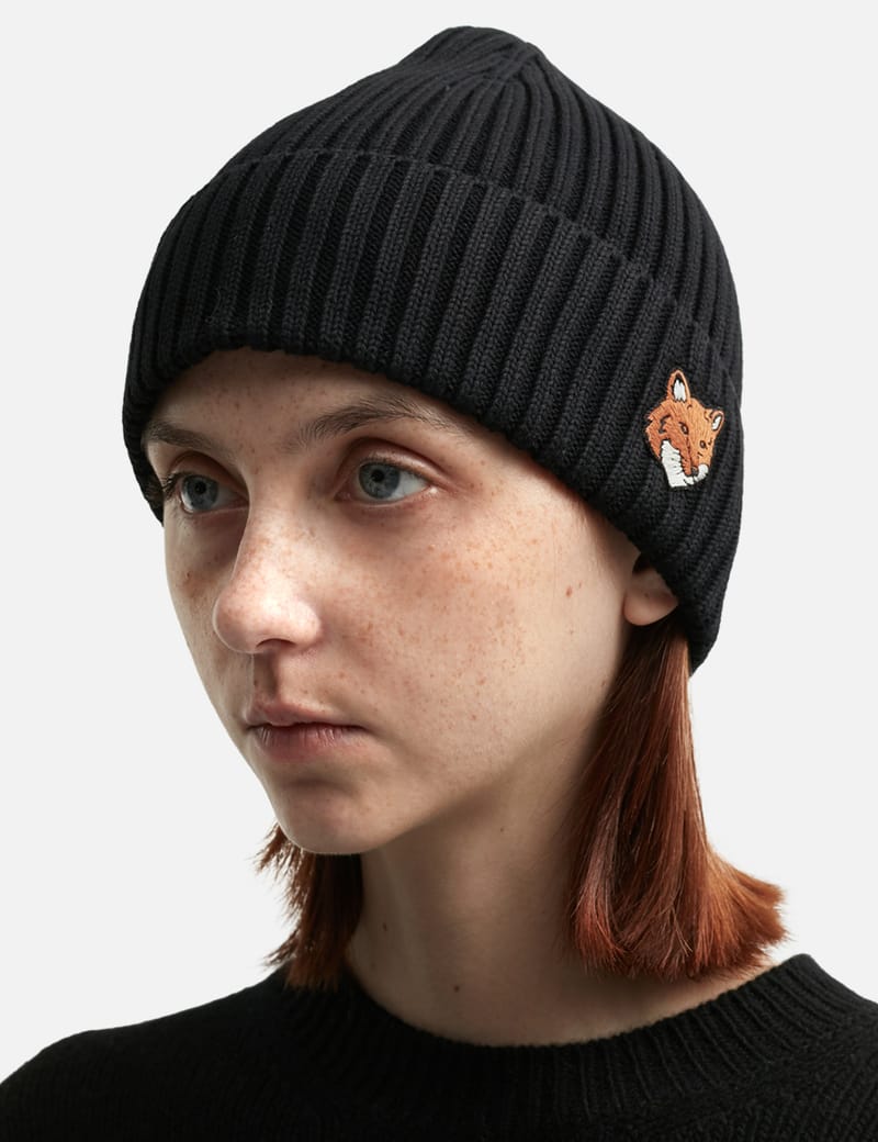 帽子 Maison Kitsune BOLD FOX HEAD BEANIE Maison Kitsuné - Bold Fox Head Beanie | HBX