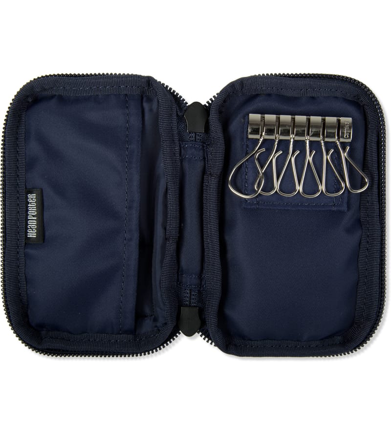 Head Porter - Navy Jungle Zip Key Case | HBX