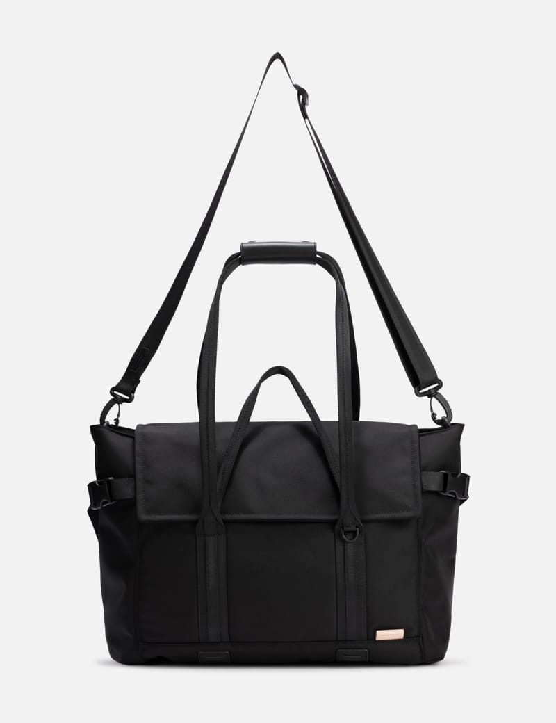 Hender Scheme Module Tote Bag - Black nylon with cow leather trim