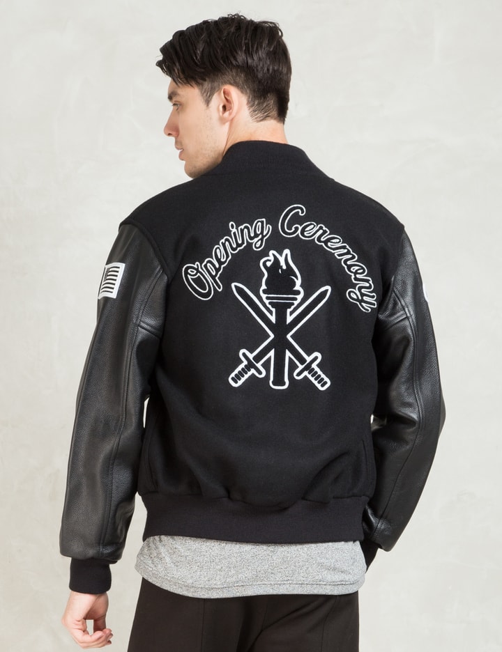 Oc Jacket Opening Ceremony - Black OC Varsity Jacket | HBX