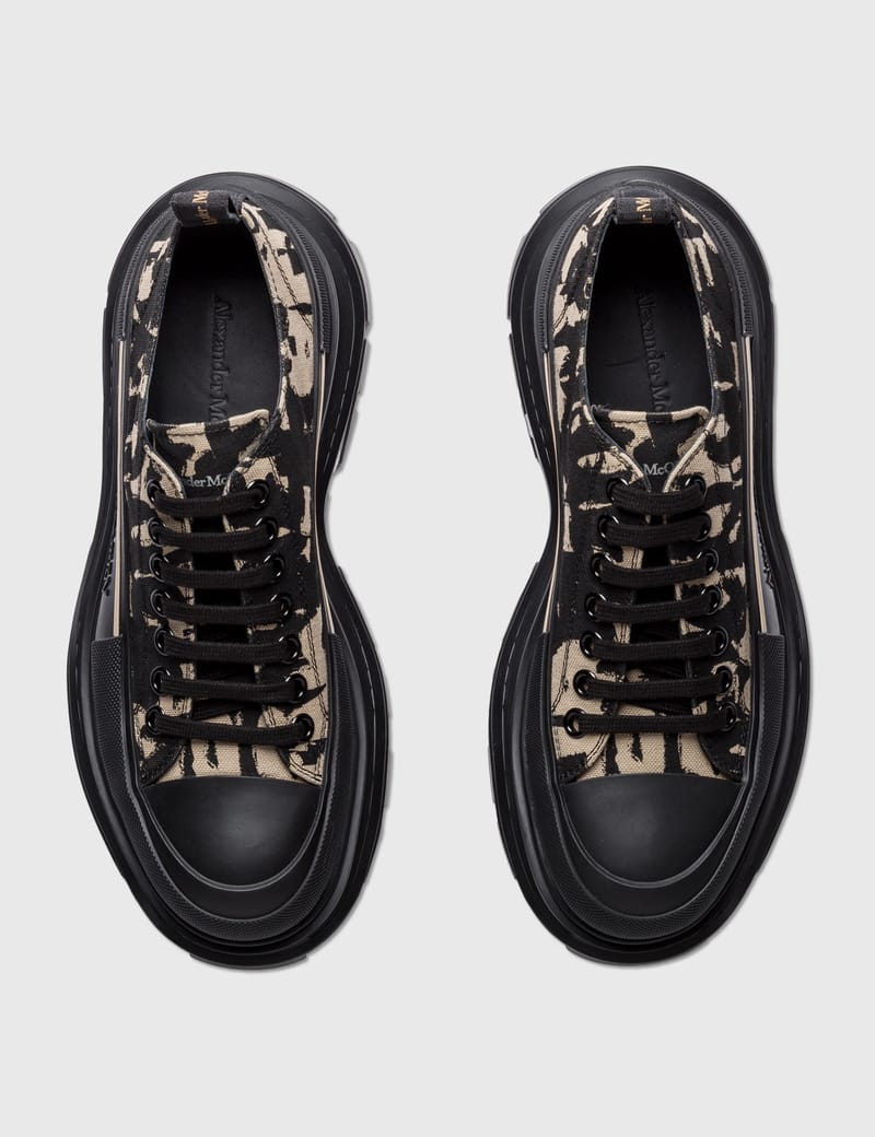 Alexander McQueen - McQueen Graffiti Tread Slick Lace-Up Sneakers