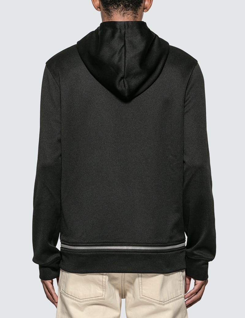 Helmut lang アシンメトリー ジップアップ パーカー ブラック Helmut Lang - Zip Away Hoodie | HBX