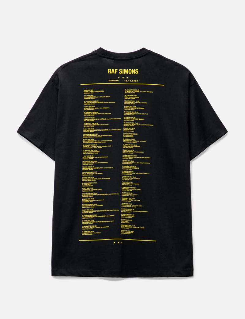 Raf Simons - Printworks Tour T-shirt | HBX - Globally Curated Fashion and  Lifestyle by Hypebeast