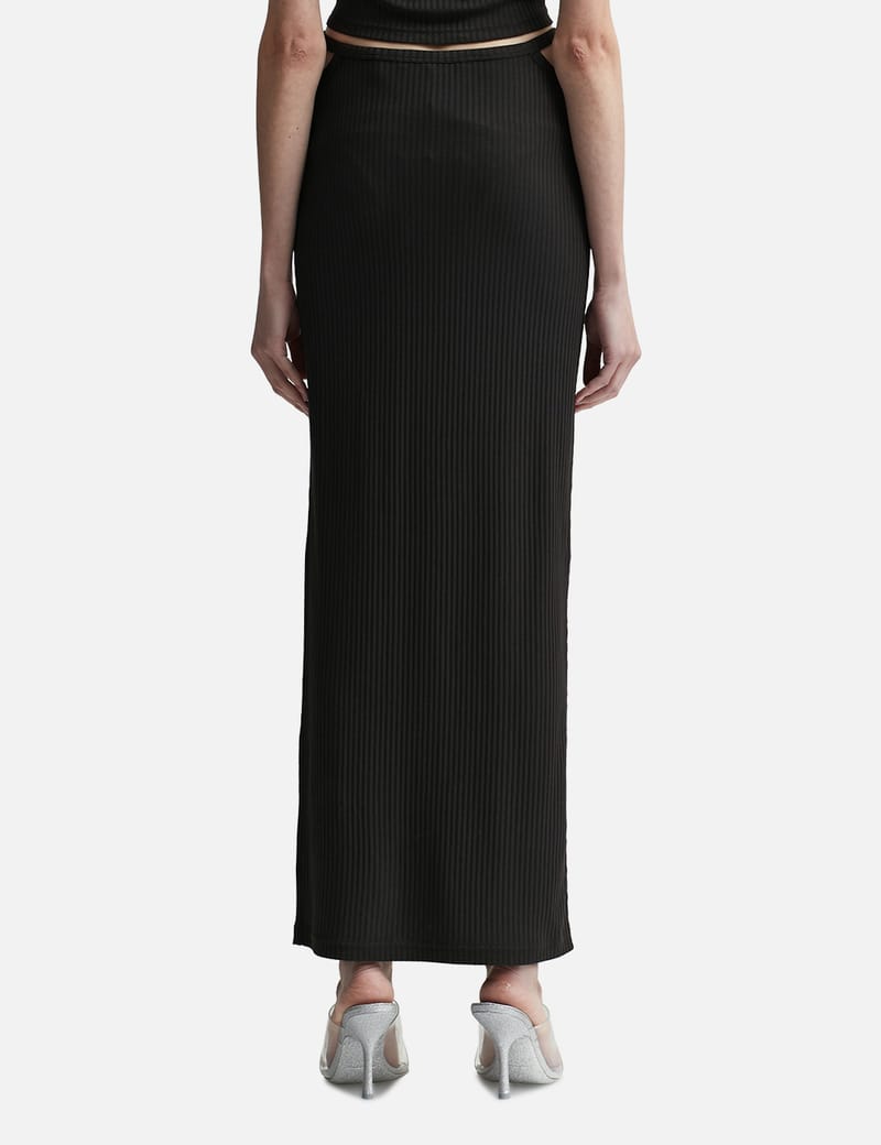 T By Alexander Wang - G-String Rib Knit Cotton Jersey Skirt