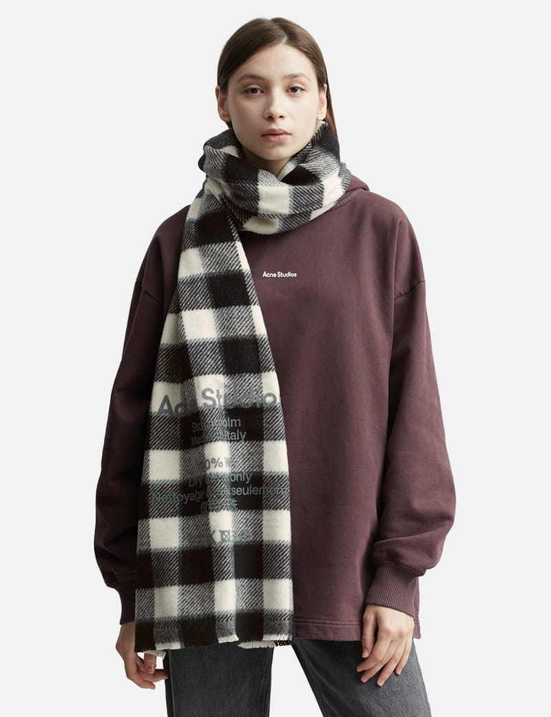 Acne Studios - Check Wool Scarf | HBX - Globally Curated Fashion