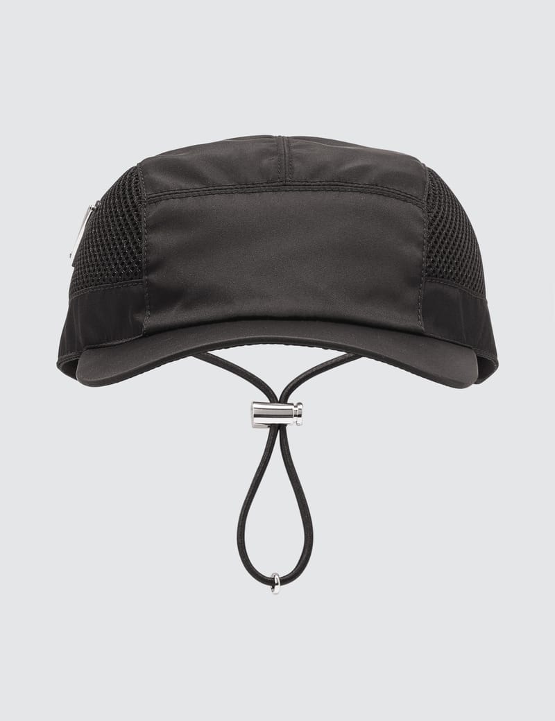 PRADA ブラック メッシュキャップ Prada - Mesh Cap | HBX