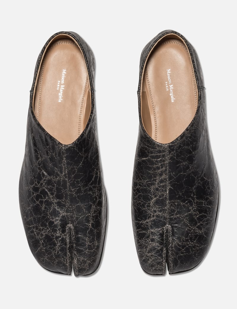 Maison margiela black discount tabi babouche loafers