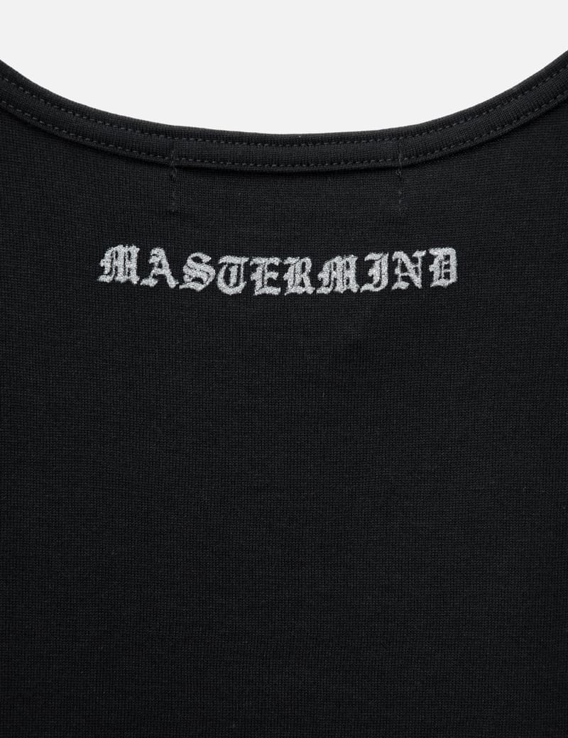 mastermind JAPAN ロングタンクトップ mastermind JAPAN: ブラック Glass Beaded Loopwheel タンクトップ