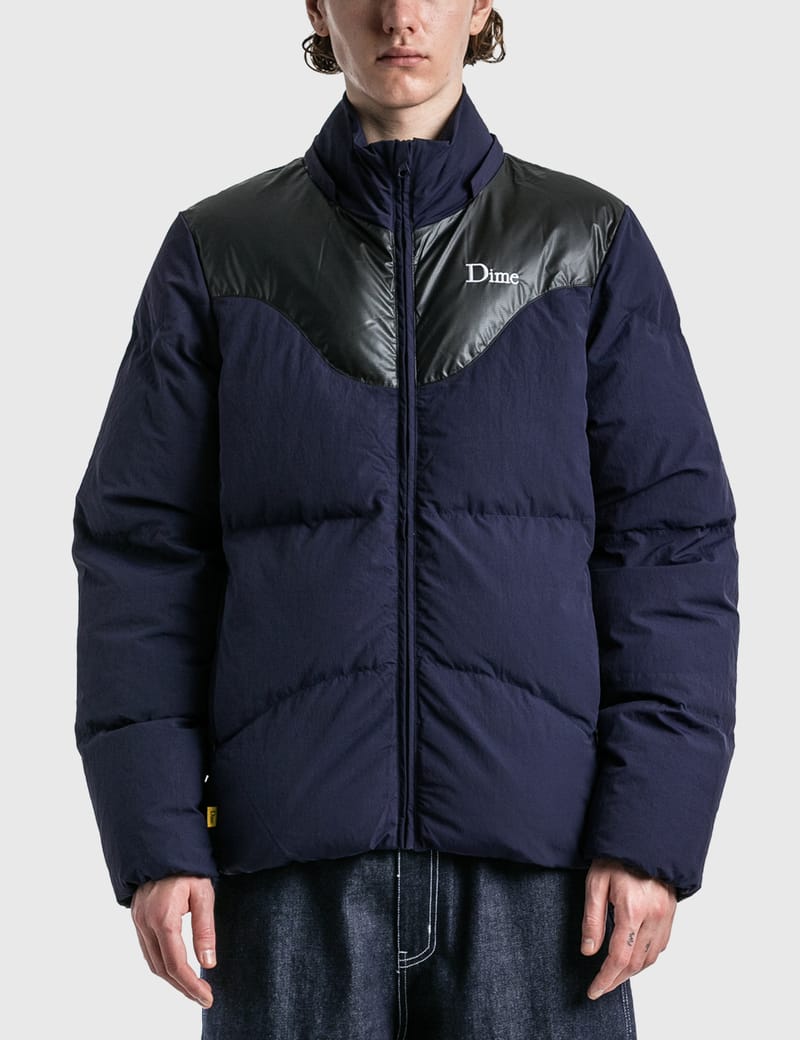 Dime Contrast Puffer Jacket Navy ダイム ダウン