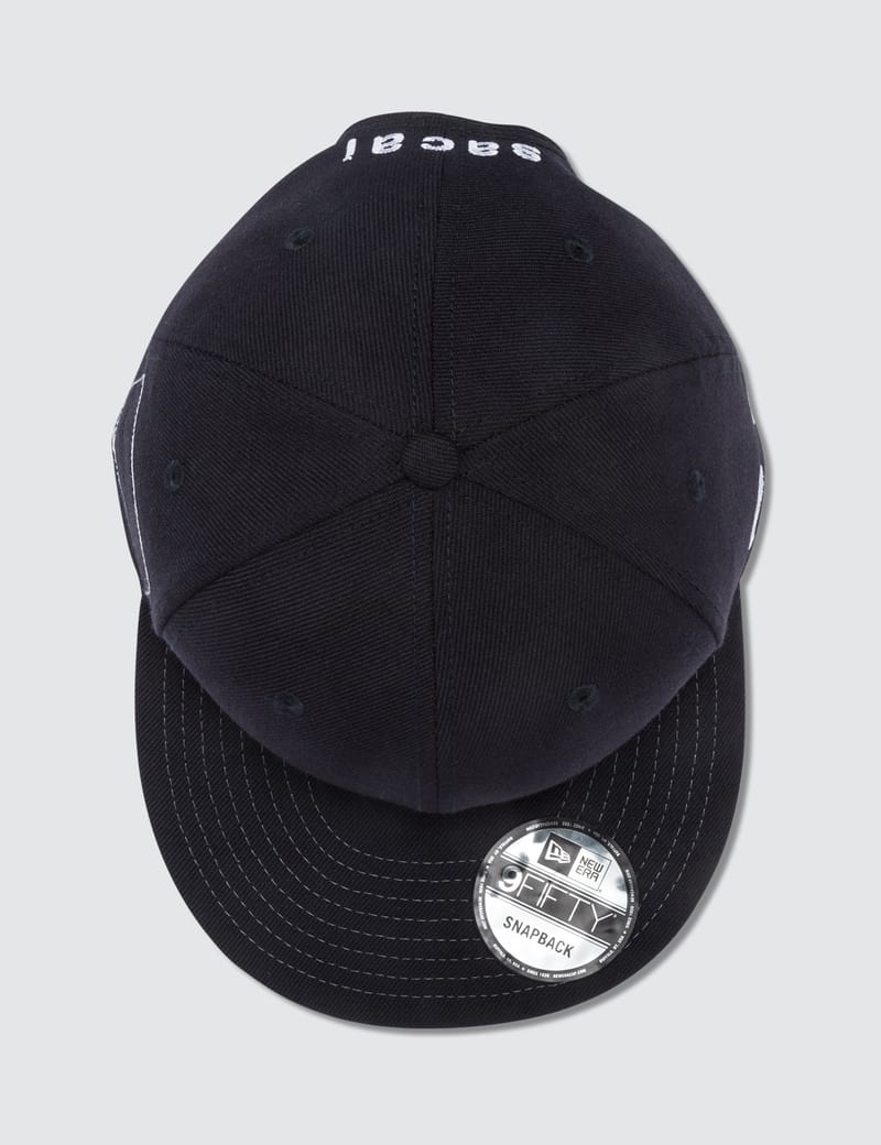 通販でクリスマス sacai × fragment × new era cap black キャップ