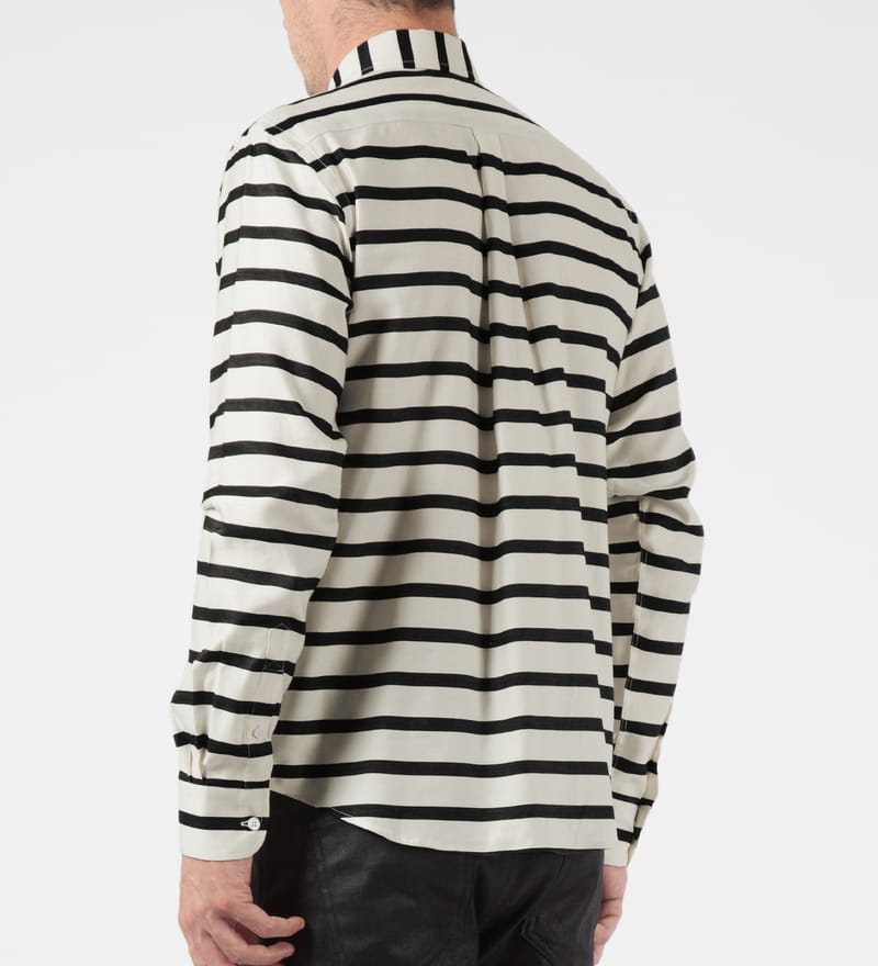 GRIND LONDON - Black/White Stripe Shirt | HBX - Globally Curated