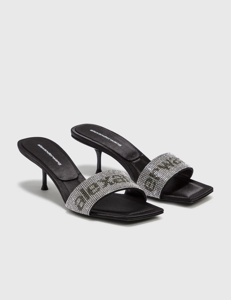 Alexander wang black jessie best sale crystal sandals