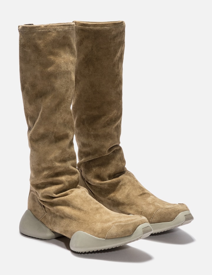 Rick Owens Rick Owen Suede Long Boots In Beige | ModeSens