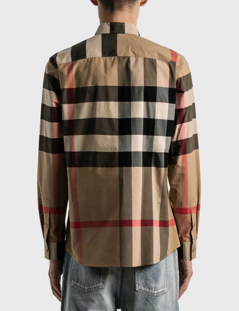 Burberry - Check Stretch Cotton Poplin Shirt | HBX