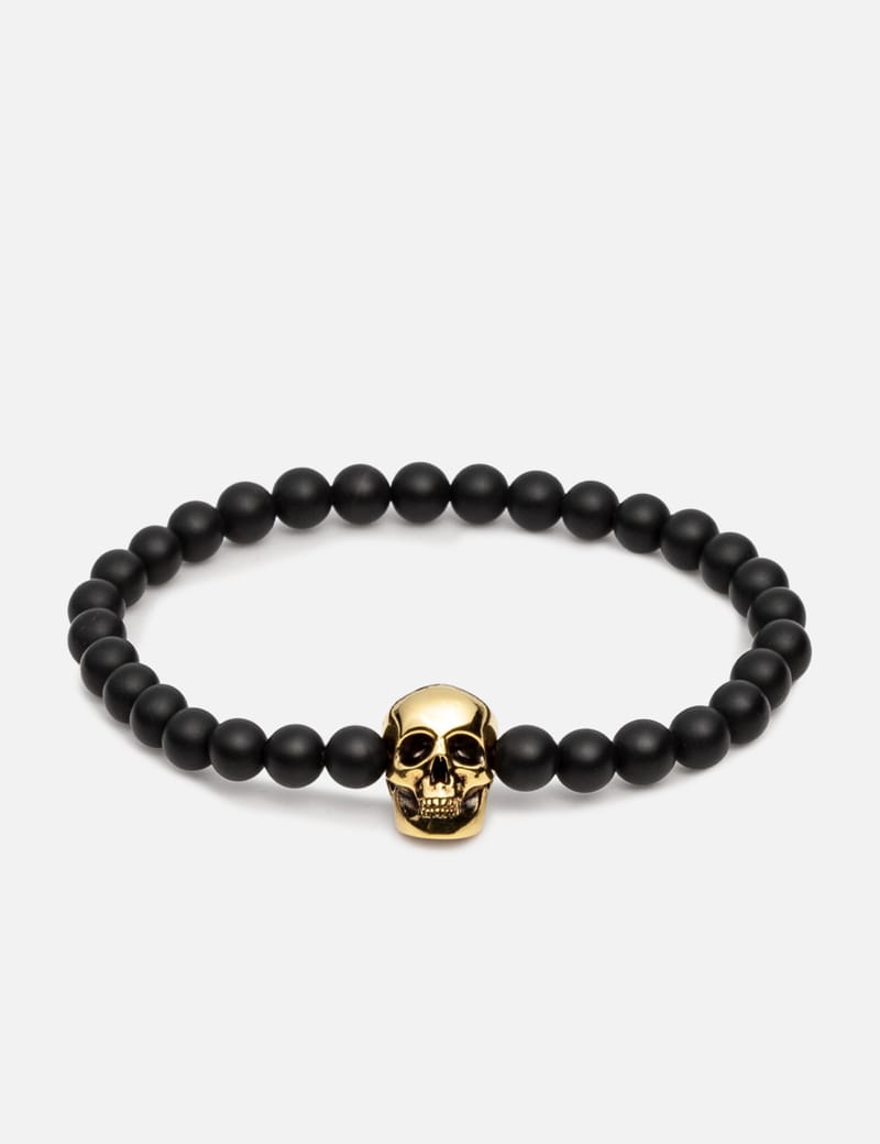 Alexander McQueen - Beaded Skull Bracelet | HBX - Globally Curated