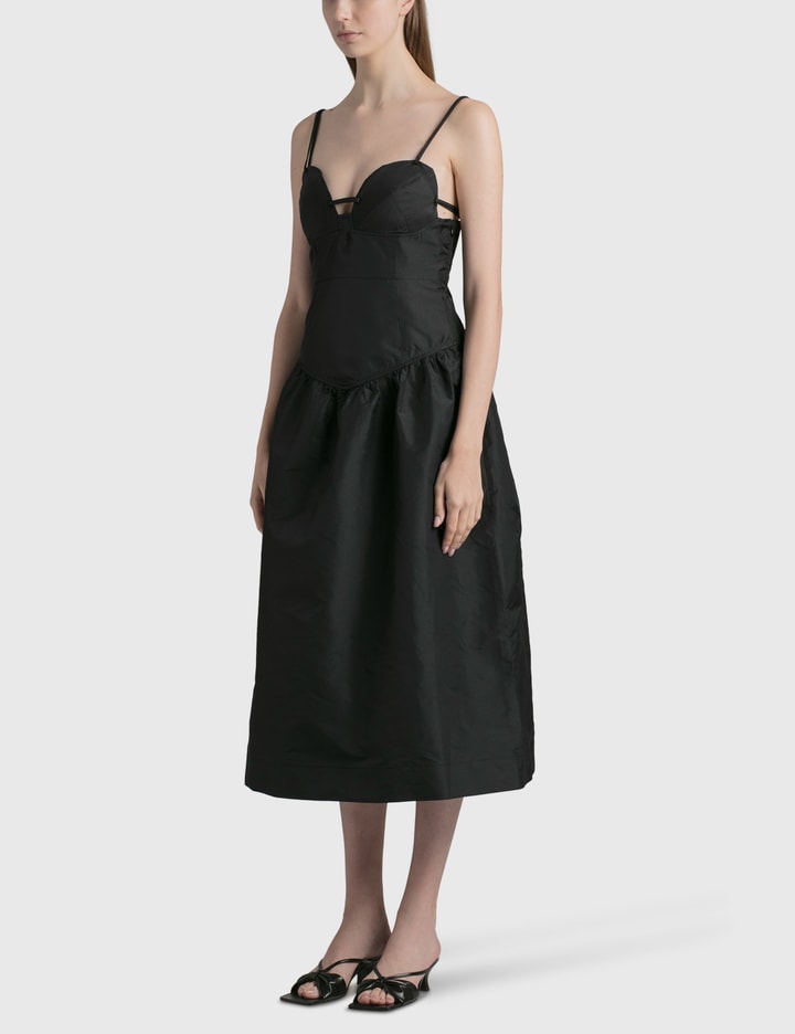 Ganni - 100% Recycled Polyester Midi Dress | HBX - Globally Curated Fashion and Lifestyle by ...