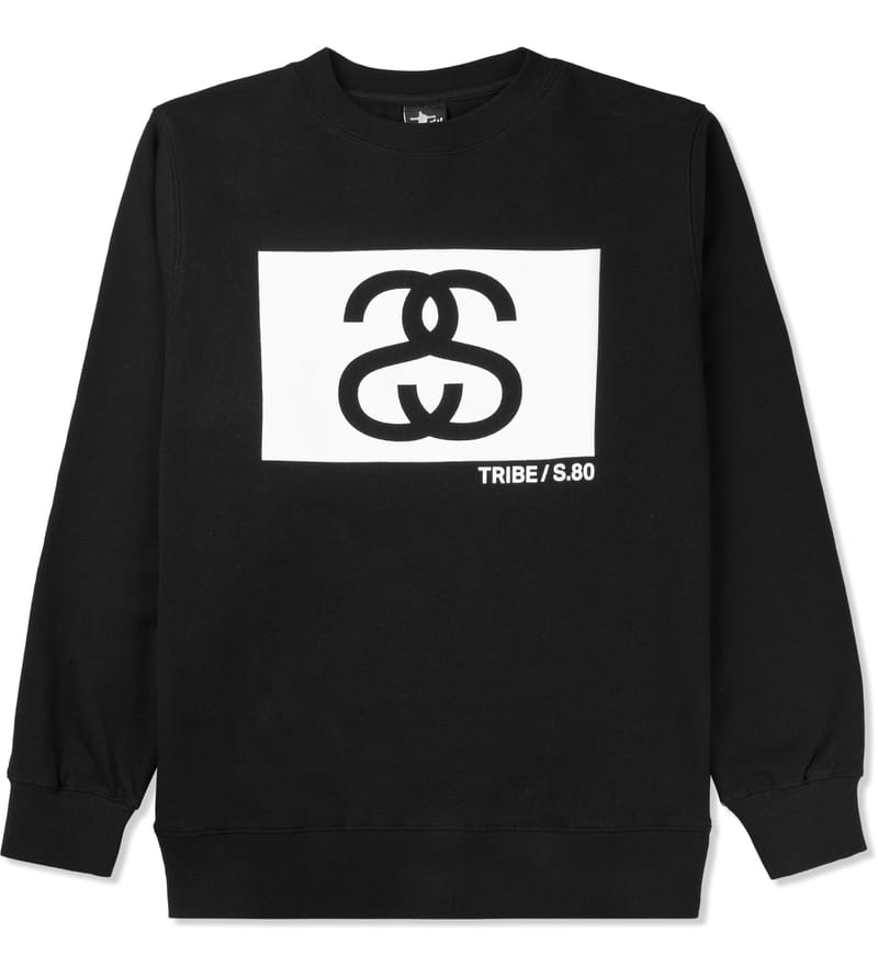 Stüssy - Black S/S Tribe Box Crew Sweater | HBX - ハイプビースト