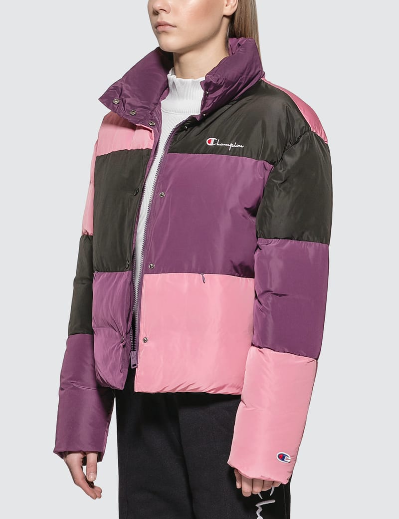 Champion Reverse Weave - Color Block Puff Down Jacket | HBX