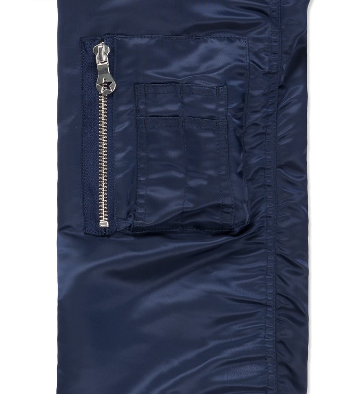 PHENOMENON - Navy Check Mix MA-1 Blouson Jacket | HBX