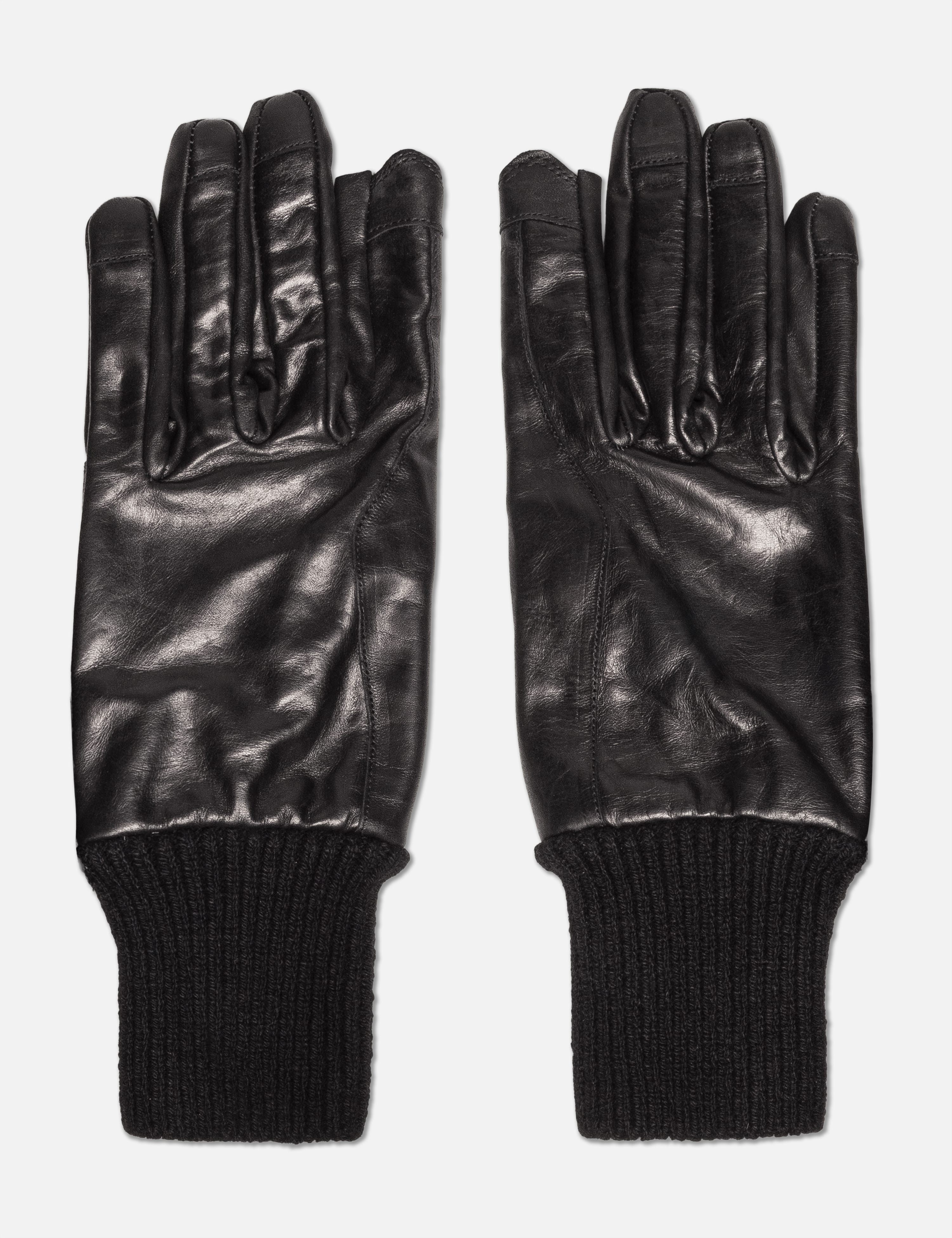 Rick Owens - Rib Cuff Leather Gloves | HBX - Globally Curated 