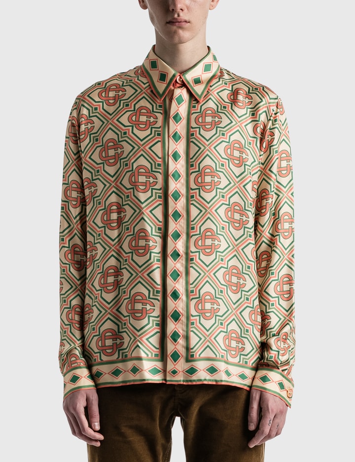 Casablanca - Printed Silk Twill Shirt | HBX - Globally Curated Fashion ...
